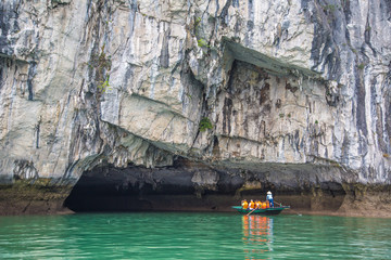 Cave in Halong bay, Vietnam