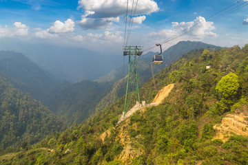 Fototapeta premium Fancipan Cable Car in Sapa