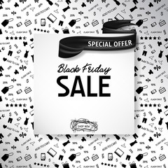 Black friday sale design. Black friday special offer.