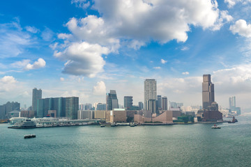 Obraz premium Panoramiczny widok na Hongkong