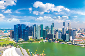 Obraz premium Panoramiczny widok na Singapur