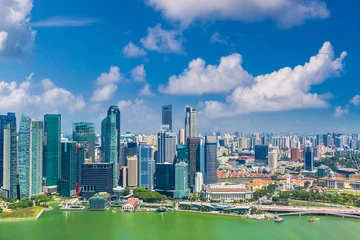 Gordijnen Panoramic view of Singapore © Sergii Figurnyi