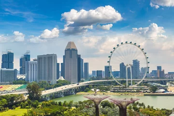 Crédence de cuisine en verre imprimé Singapour Grande roue - Singapore Flyer à Singapour