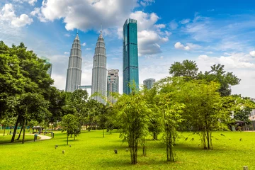 Afwasbaar Fotobehang Kuala Lumpur Petronas-torens in Kuala Lumpur