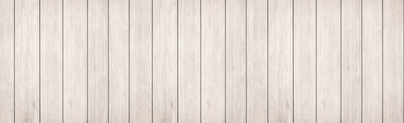 Panorama of white wood wall background and texture