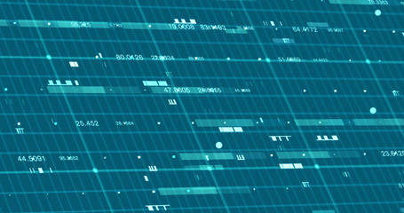 Abstract digital data background, 3D rendering