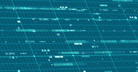 Abstract digital data background, 3D rendering