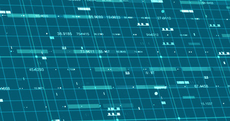 Abstract digital data background, 3D rendering