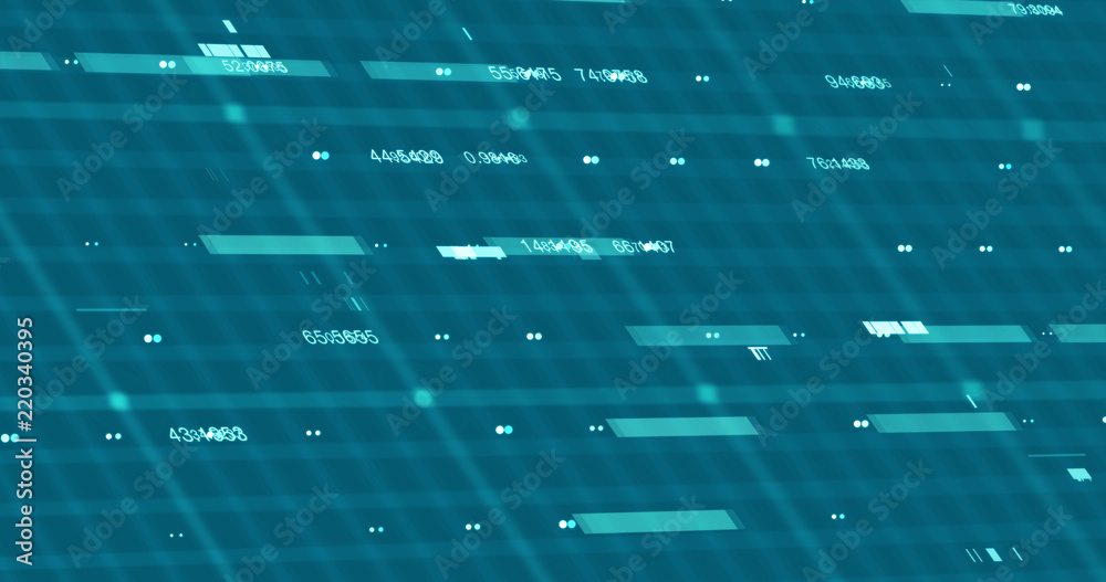 Wall mural abstract digital data background, 3d rendering