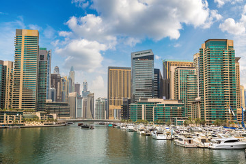 Dubai Marina in a summer day