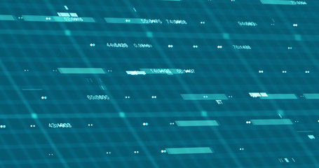 Abstract digital data background, 3D rendering