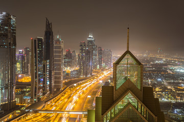 Obraz premium Downtown Dubai at night