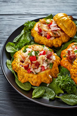 baked Patty Pan squash on a plate