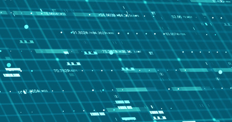 Abstract digital data background, 3D rendering