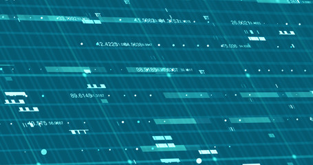 Abstract digital data background, 3D rendering