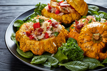 baked Patty Pan squash on a plate