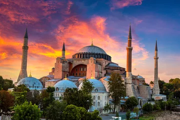 Fotobehang Turkije Ayasofya Museum (Hagia Sophia) in Istanbul