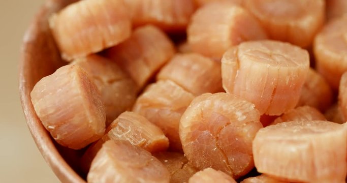 Heap of dry scallop