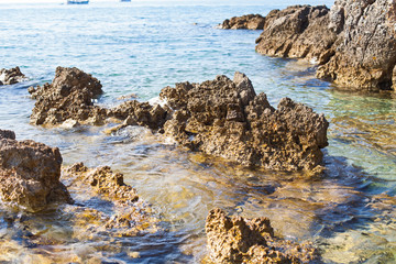 Fototapeta na wymiar Adriatic seashore, Krk, Croatia
