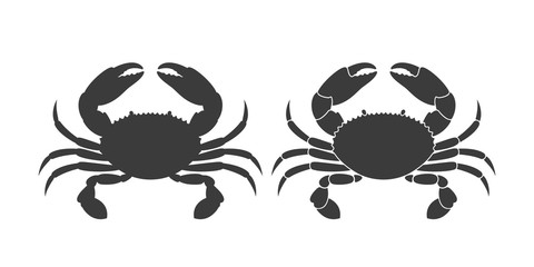 Crab logo. Isolated crab on white background - obrazy, fototapety, plakaty