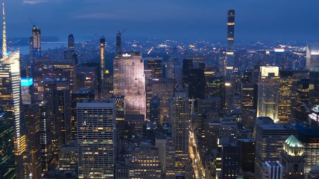 NYC Manhattan city skyscraper skyline high-rise buildings night