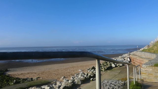 Caldy beach in the Wirral Peninsula shot in the morning.