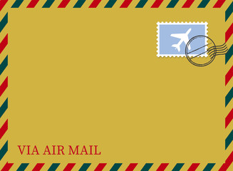 エアメールのイラスト背景 ベクターデータ トリコロールカラー Airmail Wall Mural Globeds