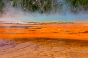 Grand Prismatic Spring in Yellowstone National Park Wyoming, USA