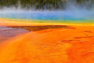 Grand Prismatic Spring in Yellowstone National Park Wyoming, USA