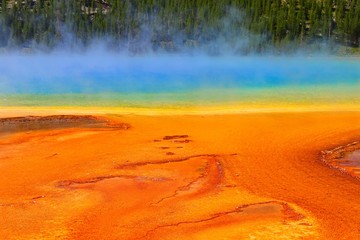 Grand Prismatic Spring in Yellowstone National Park Wyoming, USA