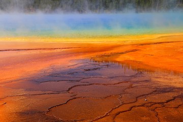 Grand Prismatic Spring in Yellowstone National Park Wyoming, USA