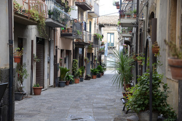 Gasse in Randazzo, Sizilien