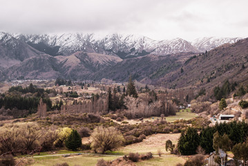 Fototapeta na wymiar Alpine scenery around Te Anau lake. Hiking in New Zealand