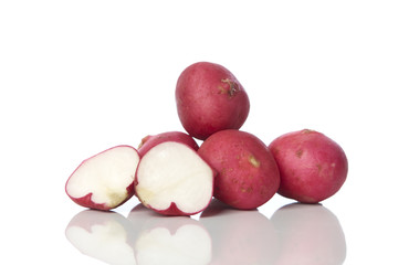 Close-Up Of Radish  White Background