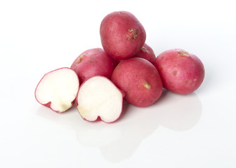 Close-Up Of Radish  White Background