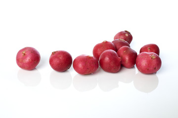 Close-Up Of Radish  White Background