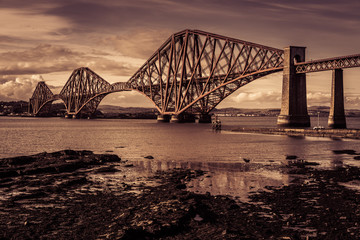 Forth Road Bridge near Edinburgh, Scotland