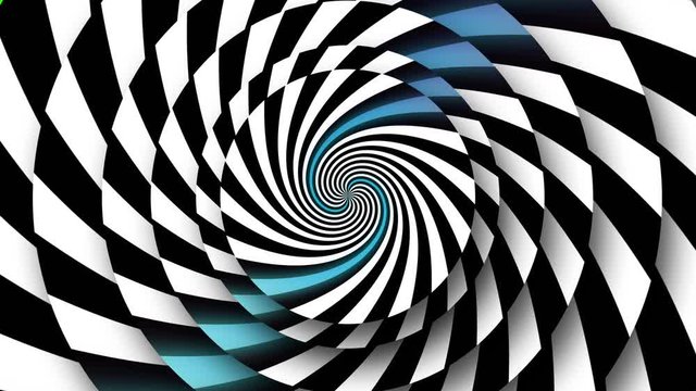 Abstract vortex psychedelic illusion tunnel background. Ultra HD, 4k 3840x2160, Looping