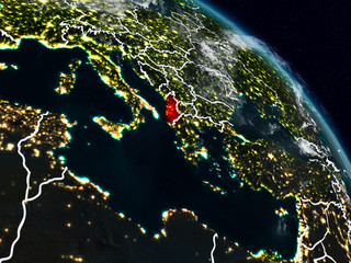 Albania at night