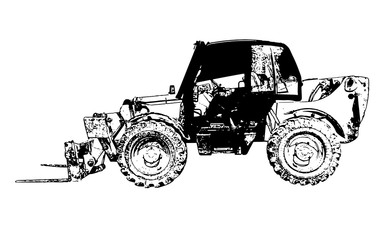 Forklift vector illustration