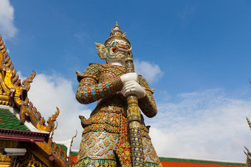 Fototapeta premium Demon Guardian in Wat Phra Kaew Grand Palace