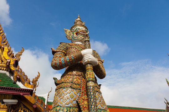 Demon Guardian in Wat Phra Kaew Grand Palace