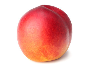 Nectarine isolated on white background. Healthy food