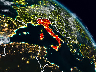 Italy at night