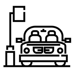 Car park Line illustration