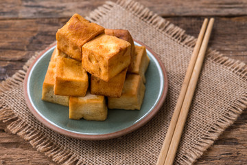 Snack and Dessert, Chinese Traditional Deep Fried Tofu or Fried Bean Curd
