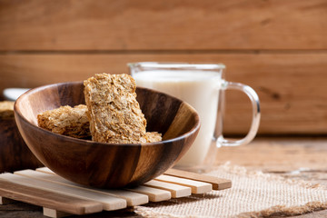 Whole grain wheat biscuits breakfast cereal