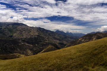 Fototapeta na wymiar On the mountain near Alausi, Ecuador