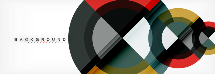 Obraz premium Vector circular geometric abstract background