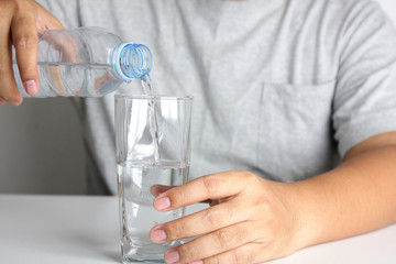 Men's Gray Jacket Catch a Glass Pouring water